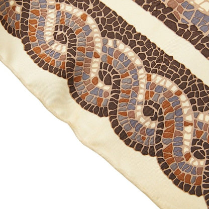 Hermes Carre 90 Sous le Gide de Mars War God Scarf Beige Multicolor Silk — view 4