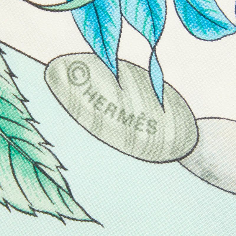 Hermes Carre 90 Pythagore Pythagoras Scarf Green Silk — view 6