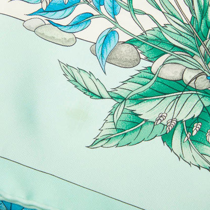 Hermes Carre 90 Pythagore Pythagoras Scarf Green Silk — view 3