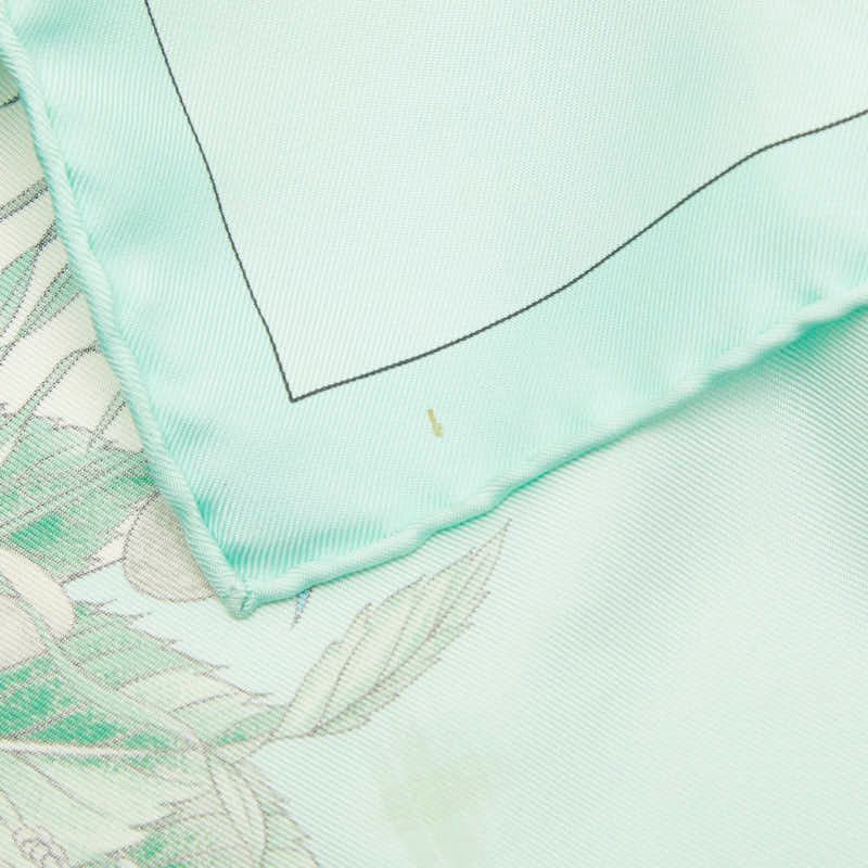 Hermes Carre 90 Pythagore Pythagoras Scarf Green Silk — view 5