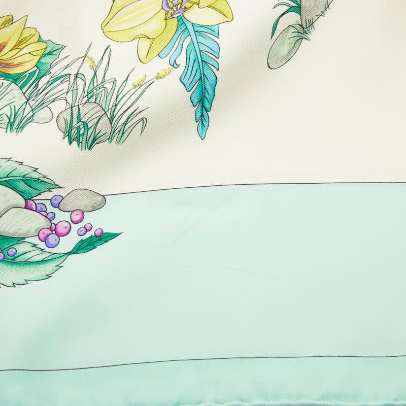 Hermes Carre 90 Pythagore Pythagoras Scarf Green Silk — view 2