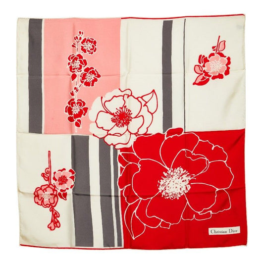 Dior Scarf Red Silk