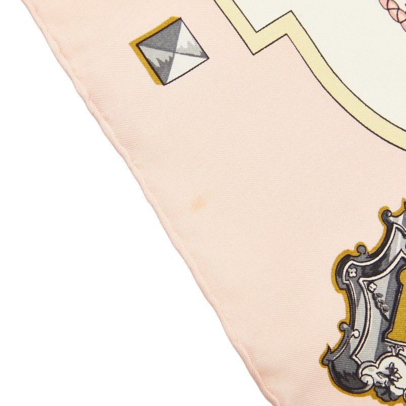 Hermes Carre 90 les Cles the Keys Rare Key Pattern Scarf Large Pink White Silk — view 2