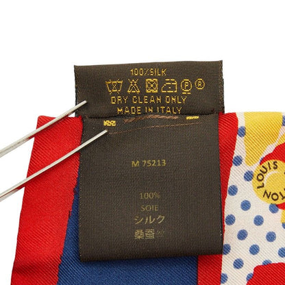 Louis Vuitton Bandeau Retro Flower Scarf Red Yellow Multicolor Silk — view 5