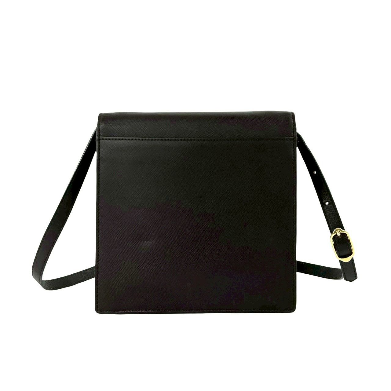 Saint Laurent Yves Vintage YSL Logo Leather Shoulder Bag Pochette Brown — view 3
