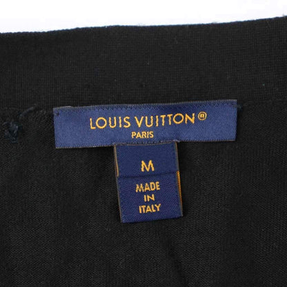 Louis Vuitton Zipper Print Cardigan Knit Long Sleeve Silk M Black MW — view 4