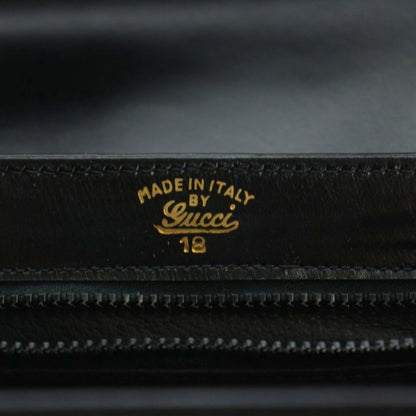 Gucci Vintage Shoulder Bag Box Calf Leather Turnlock Black MW — view 7
