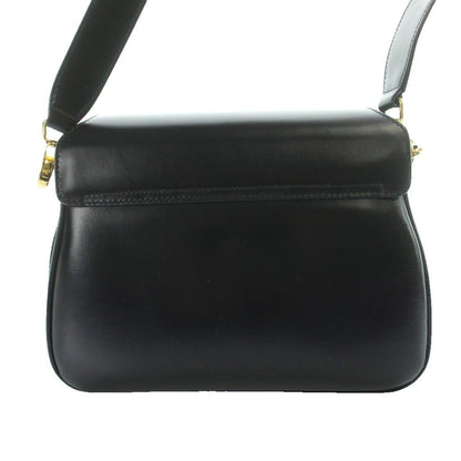 Gucci Vintage Shoulder Bag Box Calf Leather Turnlock Black MW — view 5