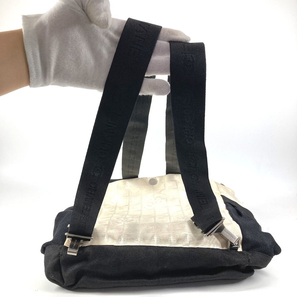 Chanel Backpack CC Logo Bicolor Nylon Black — view 5