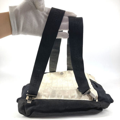 Chanel Backpack CC Logo Bicolor Nylon Black — view 5
