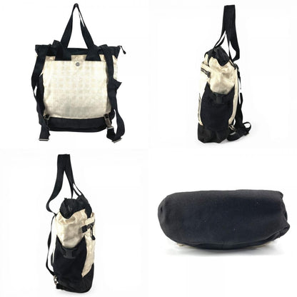 Chanel Backpack CC Logo Bicolor Nylon Black — view 7