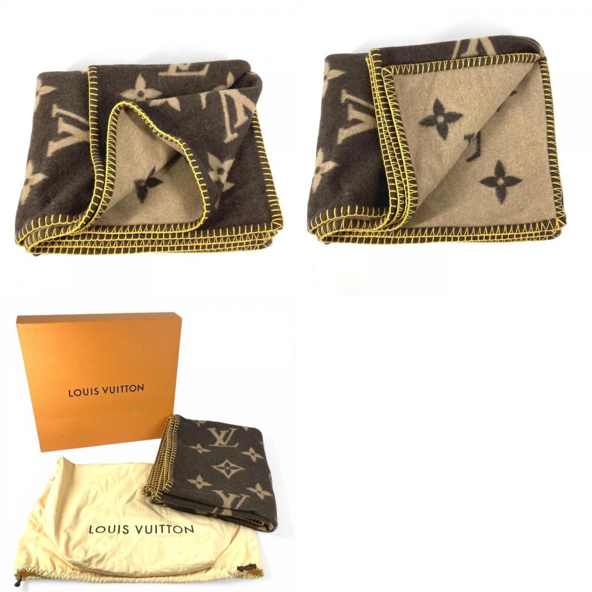 Louis Vuitton Rug Monogram Wool Angora Scarf — view 9