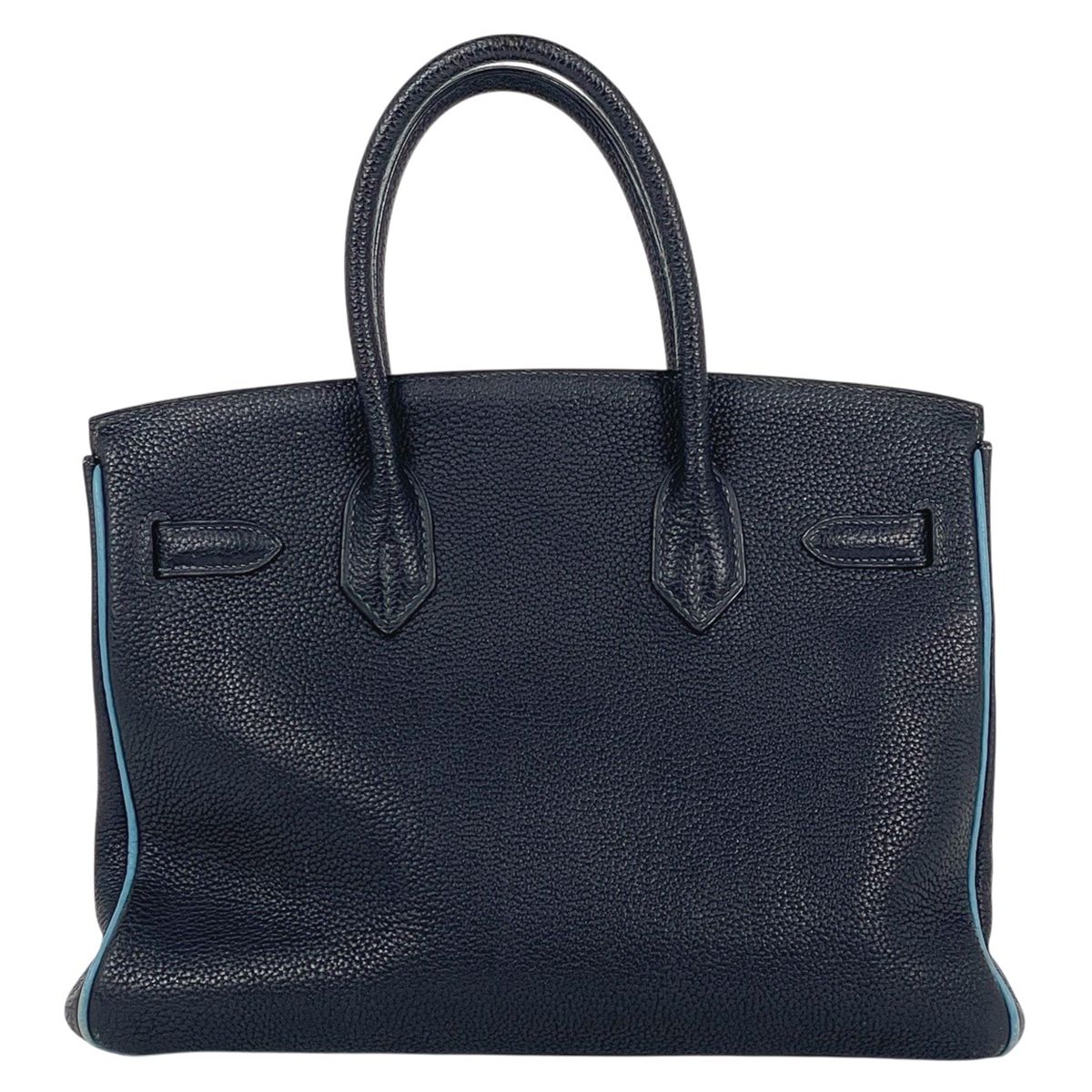 Hermes Birkin 30 Verso Handbag Togo Blue Indigo Jean — view 3