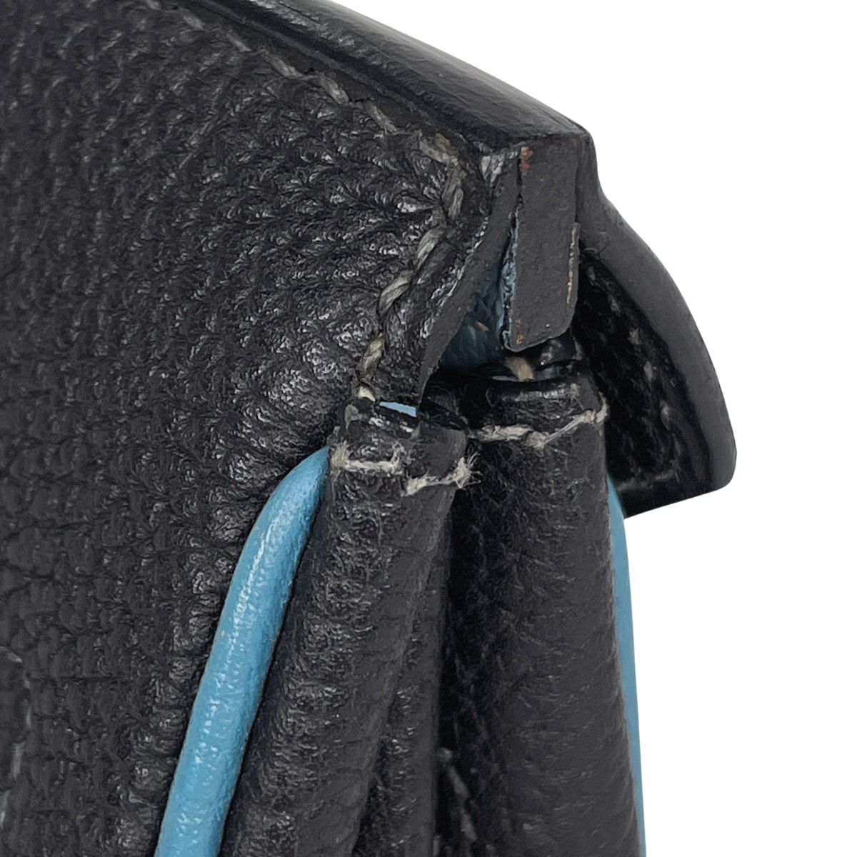 Hermes Birkin 30 Verso Handbag Togo Blue Indigo Jean — view 7