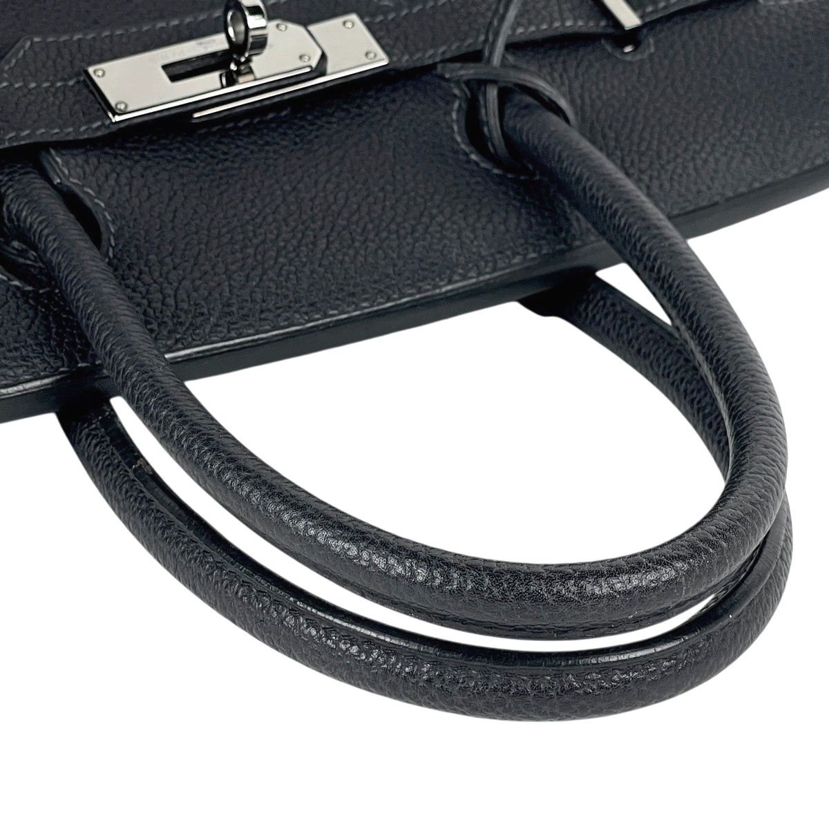 Hermes Birkin 30 Verso Handbag Togo Blue Indigo Jean — view 9