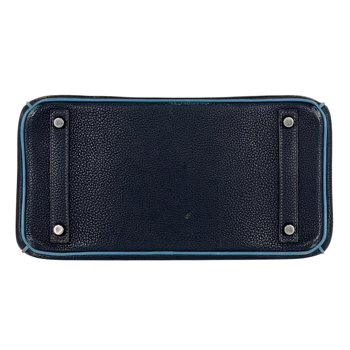 Hermes Birkin 30 Verso Handbag Togo Blue Indigo Jean — view 5
