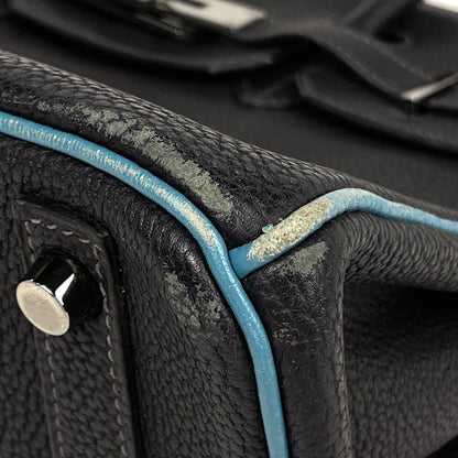 Hermes Birkin 30 Verso Handbag Togo Blue Indigo Jean — view 6