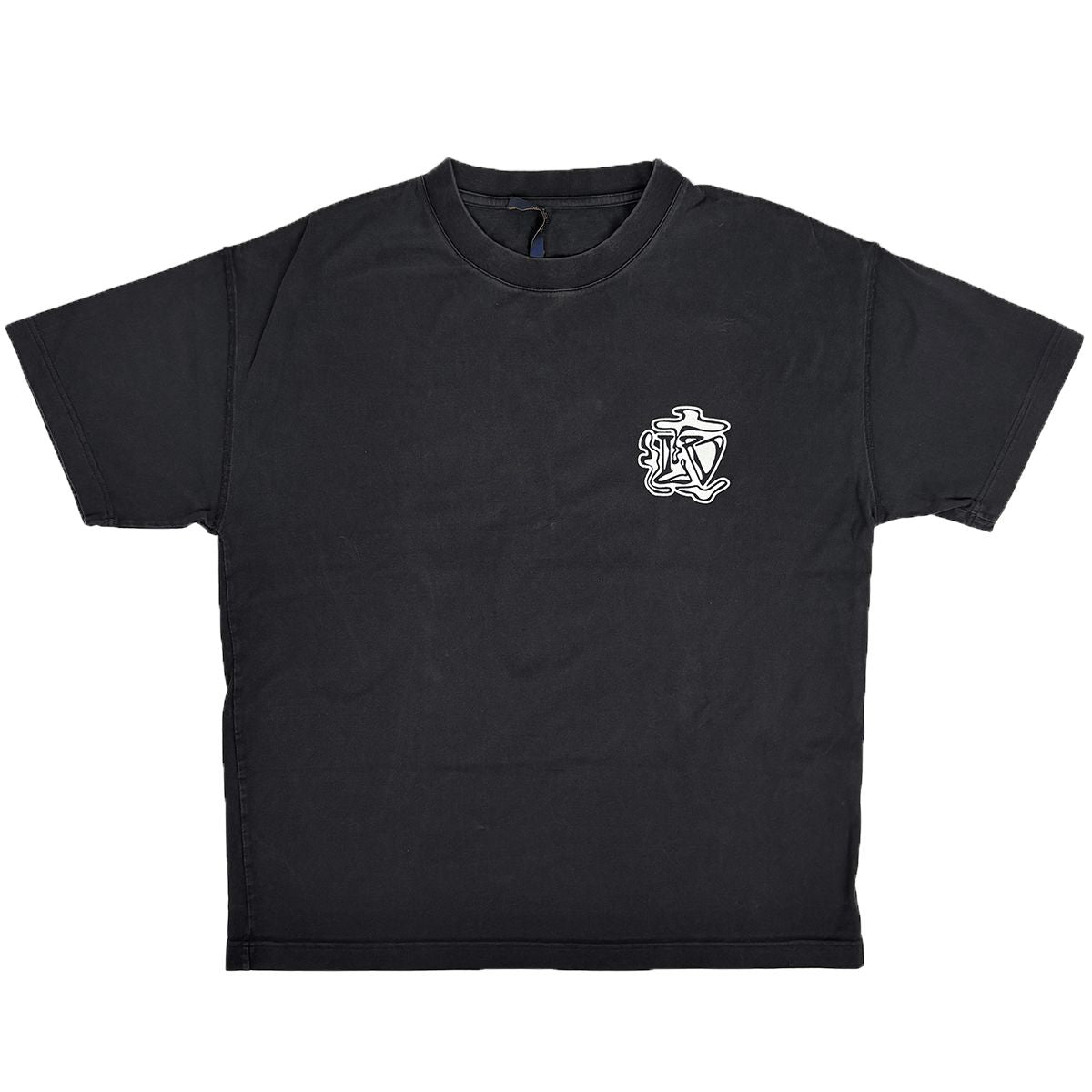 Louis Vuitton Smoked Printed T-Shirt Top Short Sleeve Cotton Black