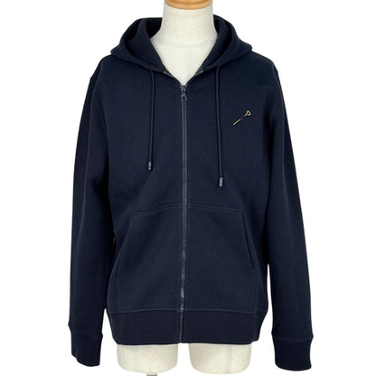 Louis Vuitton Logo Hoodie Travel Pin Top Cotton Nylon Navy