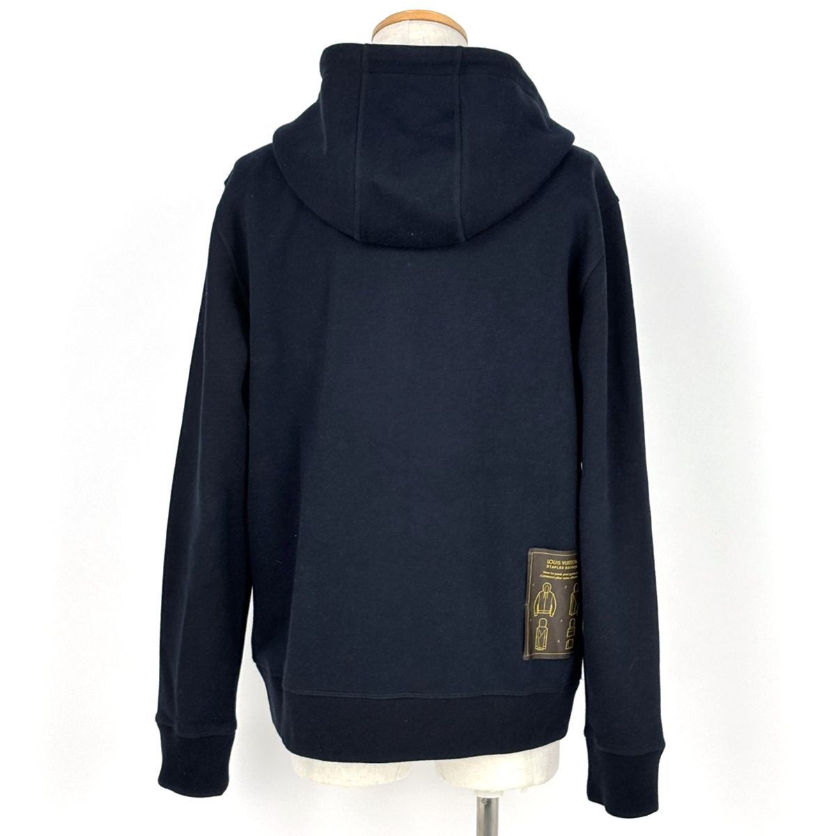 Louis Vuitton Logo Hoodie Travel Pin Top Cotton Nylon Navy — view 3
