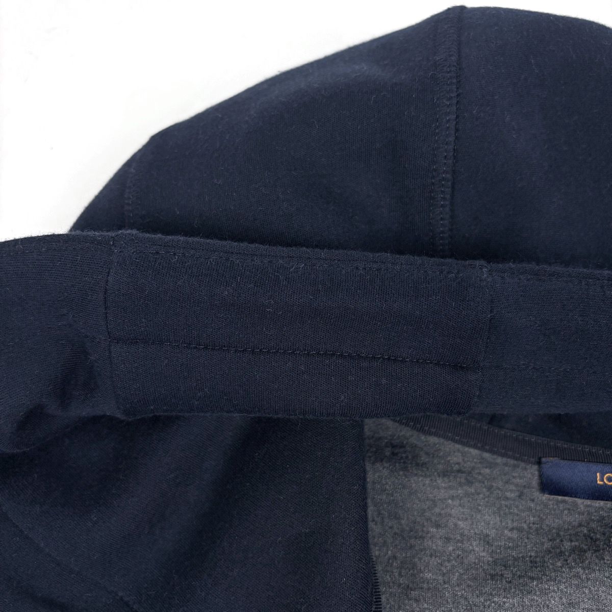 Louis Vuitton Logo Hoodie Travel Pin Top Cotton Nylon Navy — view 6