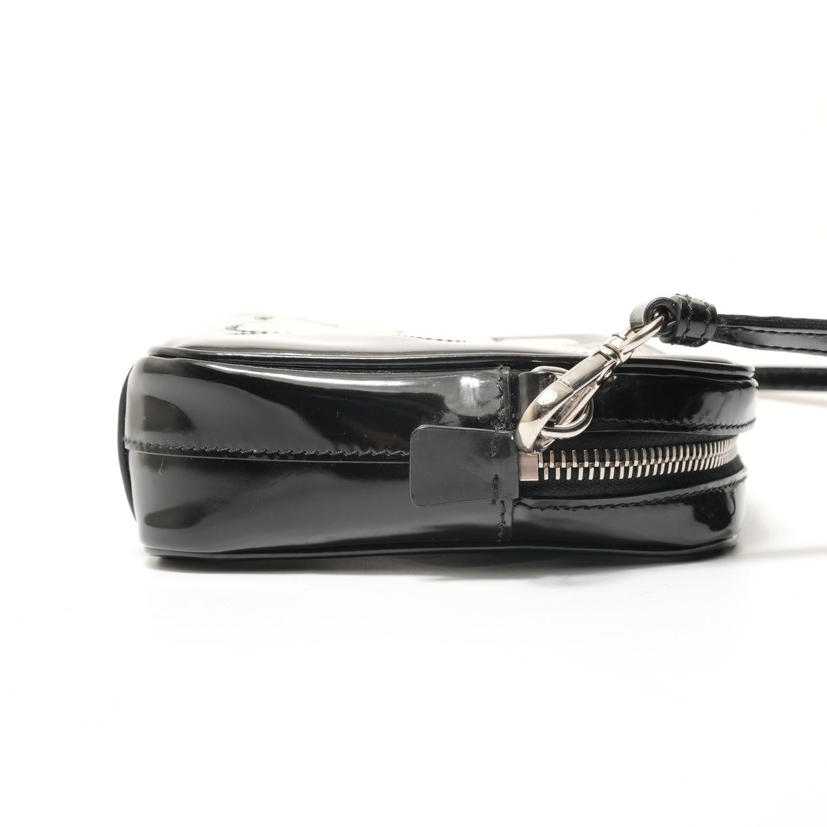 Prada Shoulder Bag Flower Motif Patent Leather — view 4