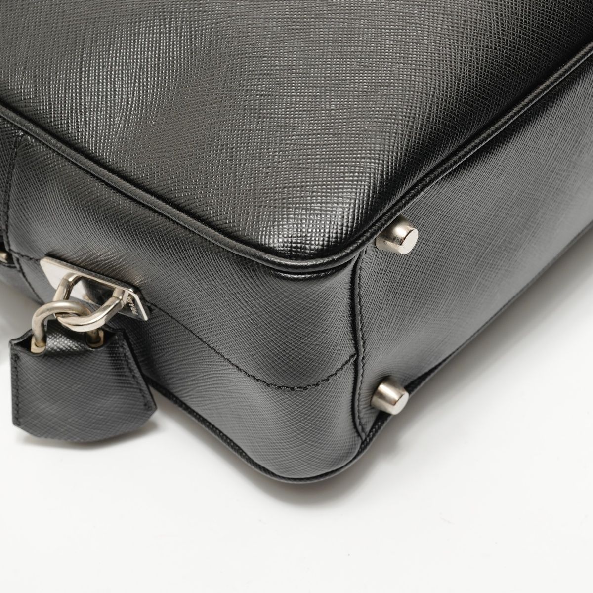 Prada Shoulder Bag Tessuto Gaffre Saffiano Leather — view 5