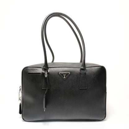 Prada Shoulder Bag Tessuto Gaffre Saffiano Leather