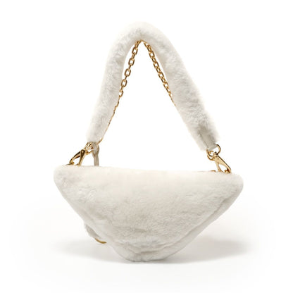 Prada Shoulder Bag Triangle Logo Wool Shearling 3way — view 2
