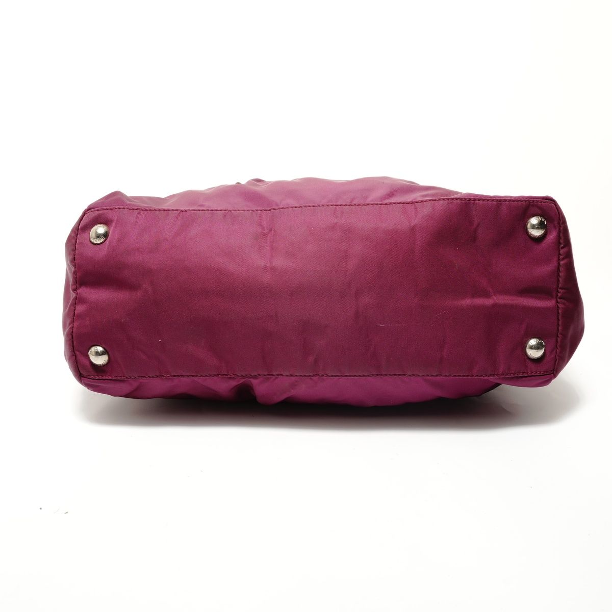 Prada Handbag Logo Nylon 2-Way Burgundy — view 7