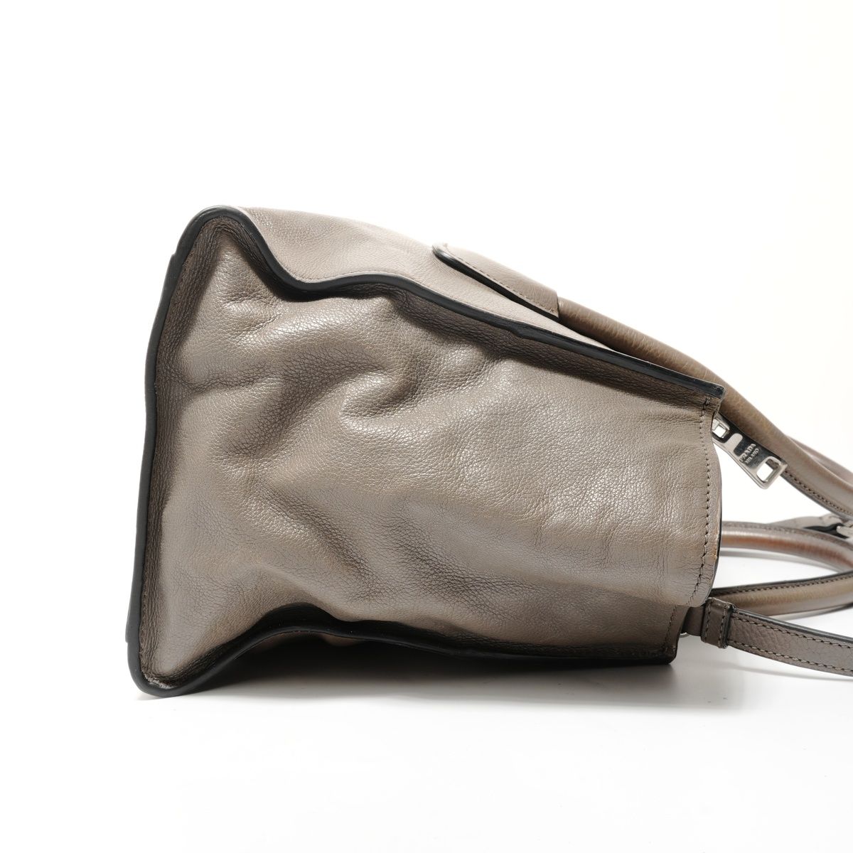 Prada Handbag Triangle Logo Leather 2-Way — view 4