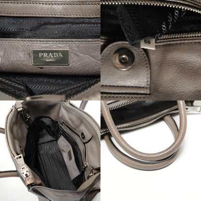 Prada Handbag Triangle Logo Leather 2-Way — view 9