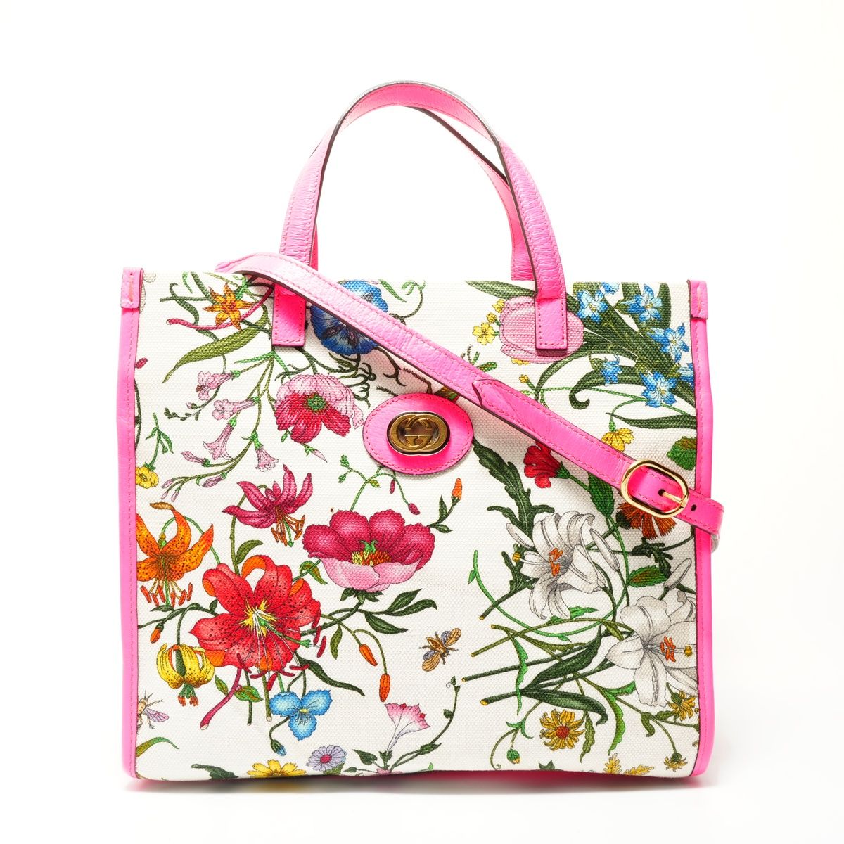 Gucci Handbag Flora Canvas 2-Way