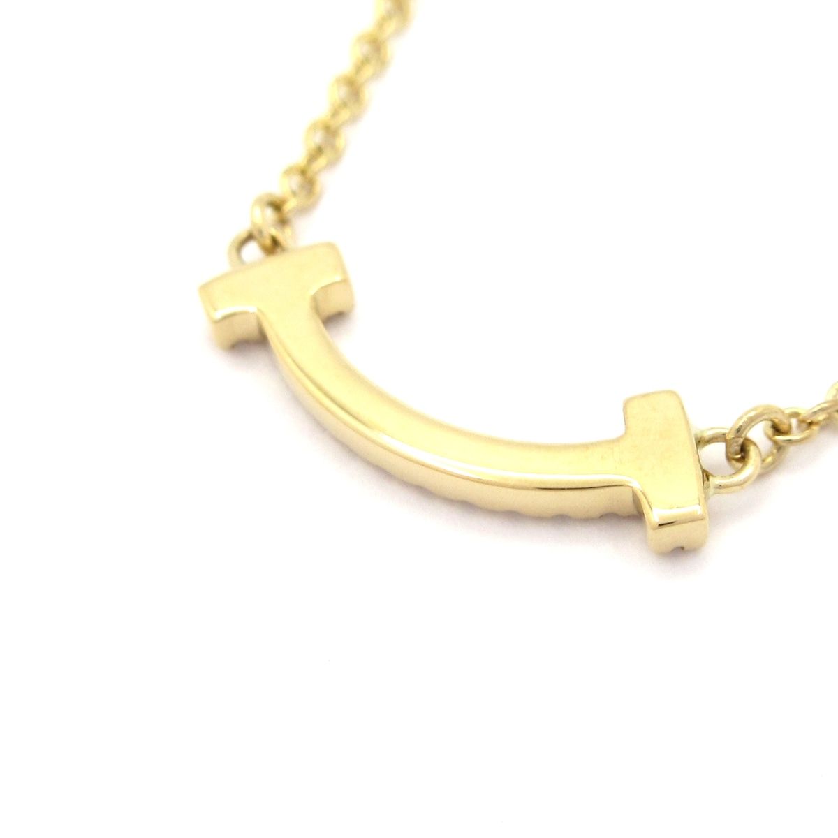Tiffany & Co Necklace T Smile Pendant 18k Yellow Gold Diamond — view 3
