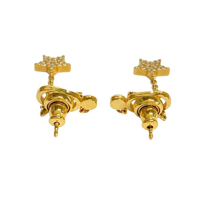 Dior Earrings Petit CD Gold Clear Star — view 2