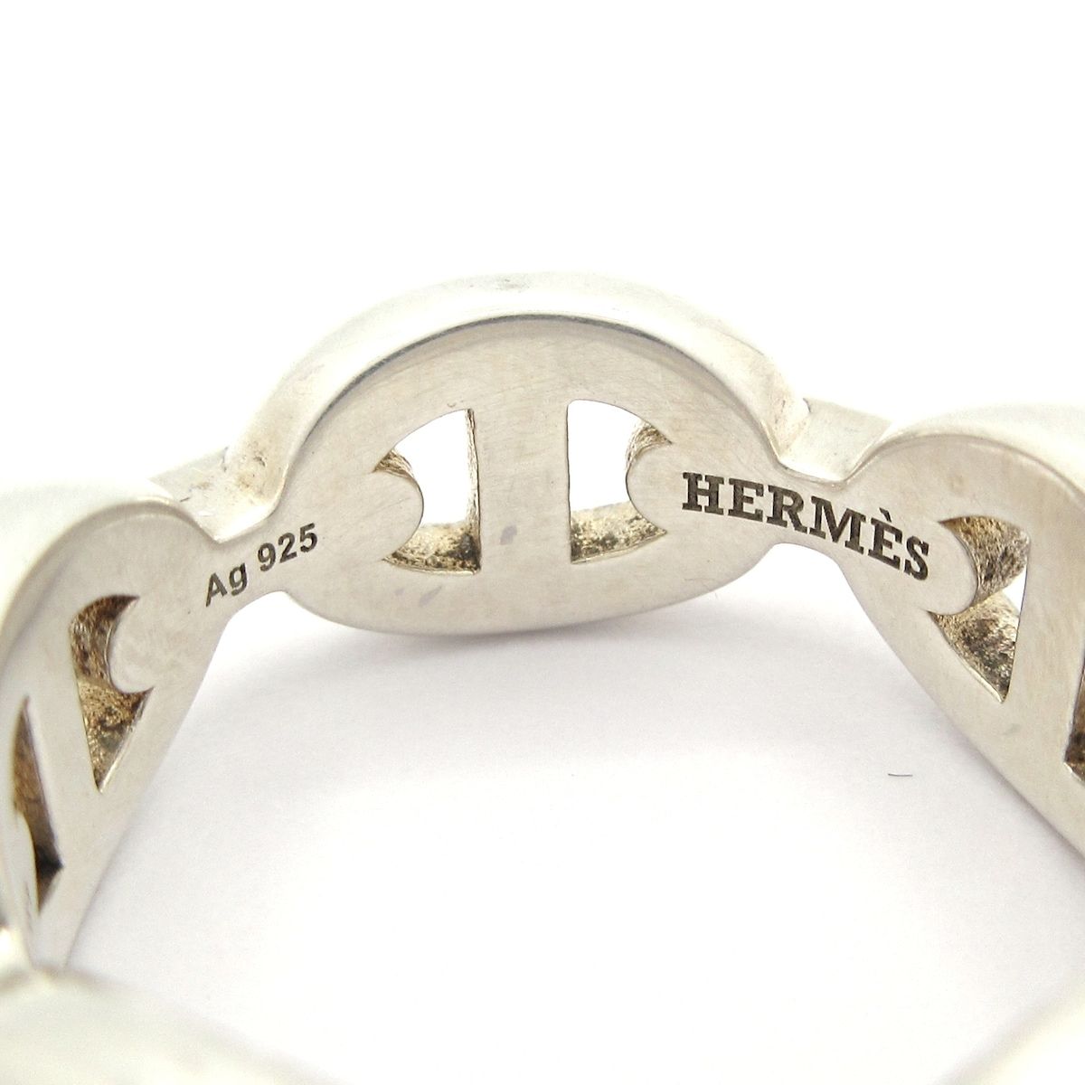 Hermes Ring 49 Chaine D'ancre Silver — view 5