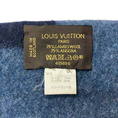 Louis Vuitton Scarf Echarpe Cardiff Blue Wool Angora — view 2
