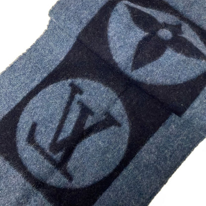 Louis Vuitton Scarf Echarpe Cardiff Blue Wool Angora — view 5