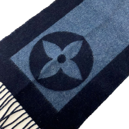 Louis Vuitton Scarf Echarpe Cardiff Blue Wool Angora — view 3