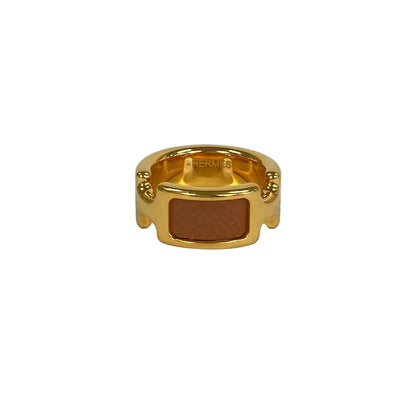 Hermes Ring XS Olympe PM Gold Brown