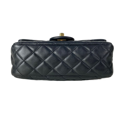 Chanel Shoulder Bag Mini Quilted Black Ruffle Lambskin — view 5