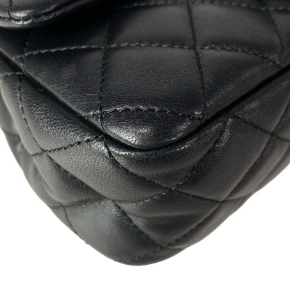 Chanel Shoulder Bag Mini Quilted Black Ruffle Lambskin — view 6