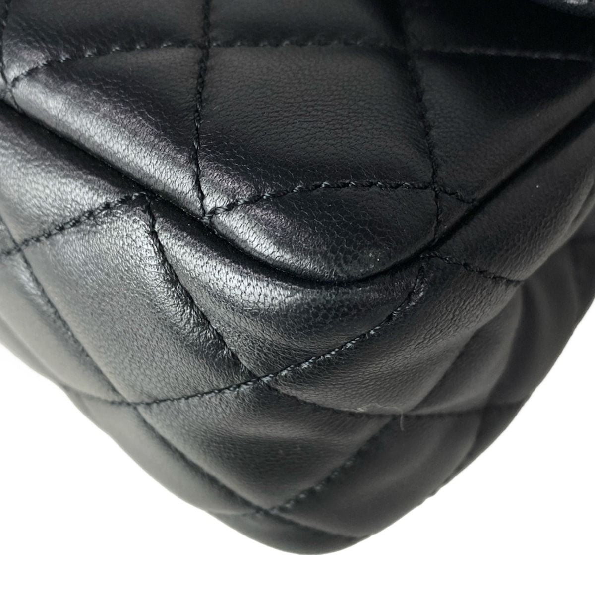 Chanel Shoulder Bag Mini Quilted Black Ruffle Lambskin — view 7