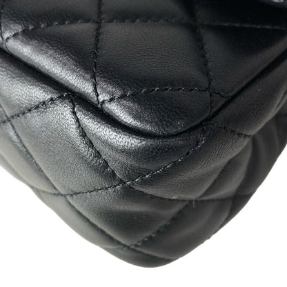 Chanel Shoulder Bag Mini Quilted Black Ruffle Lambskin — view 7