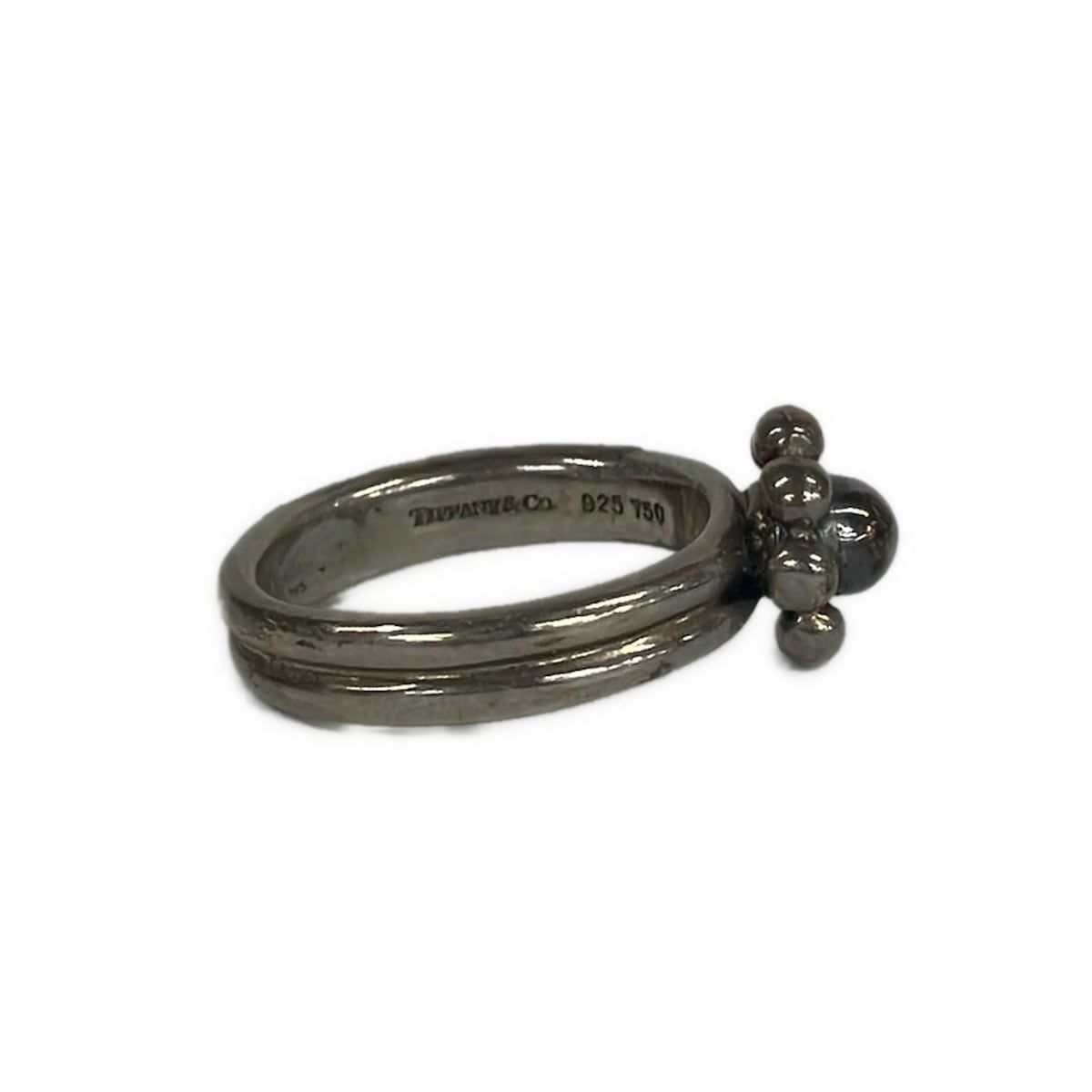 Tiffany & Co Ring Joli Beads Flower Silver Gold Paloma Picasso — view 2