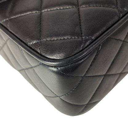 Chanel Shoulder Bag Quilted Black Chain Gold Tassel Flap Pocket Lambskin — view 6