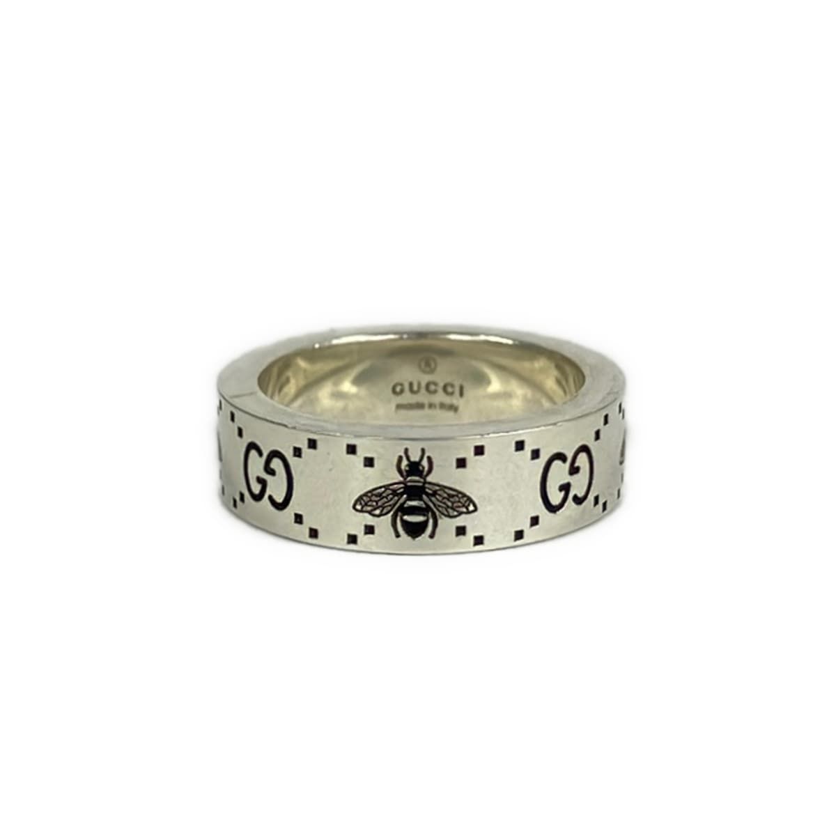 Gucci Ring GG Signature & Bee Silver Bee