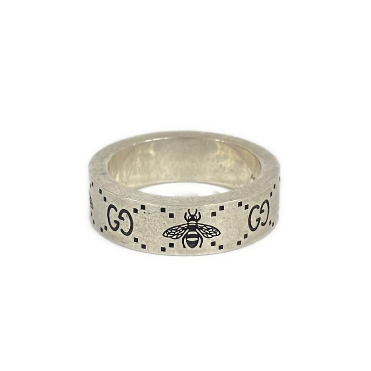 Gucci Ring GG Signature & Bee Silver Bee