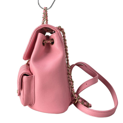 Chanel Backpack Quilted Pink Metal Gold Mini Lambskin — view 4