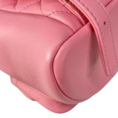 Chanel Backpack Quilted Pink Metal Gold Mini Lambskin — view 9
